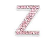 Unique Bargains Car Vehicle Rhinestones Inlaid Pink Letter Z Style 3D Sticker Decor