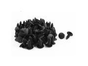 Unique Bargains 100 Pcs Black Plastic Splash Guard Moulding Bumper Clips 6mm x 17mm x 20mm