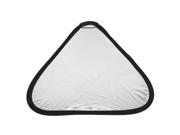 60cm Portable Hand Held Collapsible White Silver Tone Light Reflector