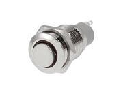 Unique Bargains RED led Light 16mm 12V Stainless Steel Switch Momentary Push Button 5 Pin SPDT