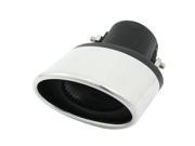 Unique Bargains 60mm Inlet Dia Rolled Angle Cut Slanted Oval Exhaust Silencer Tail Muffler Tip