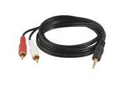 Unique Bargains 4.6ft 3.5mm Stereo Male to 2 RCA Male Aux Audio Cable for MP3 MP4
