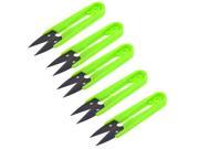 Unique Bargains 5 Pcs Home Mini Craft Cross Stitch Spring Yarn Green Scissors