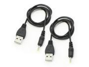 Unique Bargains 2Pcs USB2.0 Male to DC 2.5mm Male Power Connector Adapter Cable 23.6