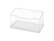 Unique Bargains Office VIP Name Business Credit Card Clear Plastic Stand Holder Box