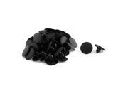 50 Pcs Black Plastic Rivet Trim Fastener Moulding Clips 9mm Hole Dia