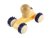 Unique Bargains Wooden Handheld Massager Body Muscle Relaxation Massage Roller Tool