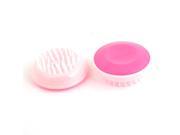 2 Pcs 69mm Diameter Round Head Massaging Shampoo Brushes Pink White