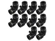 Unique Bargains Air Piping 2 Ways 10mm x 10mm 90 Degree Elbow Coupler Tube Quick Fittings 10pcs