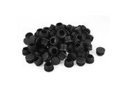 Unique Bargains 100 Pcs Black 25mm Plastic Blanking End Caps Inserts Plug Bung Round Tube Insert