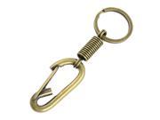 Unique Bargains 12cm Length Metal Bronze Tone Clip Keyring Key Chain