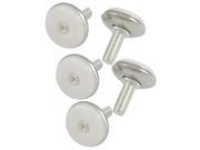 5pcs 1.1 Dia Plastic Base M8 x 20mm Male Thread Leveling Feet Mounts