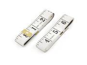 2 Pcs 150cm 60 Fiber Glass Flat Sewing Ruler Soft Tape Measure White