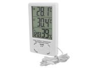 Unique Bargains TA298 Digital LCD Temperature Humidity Meter Hygrometer Clock