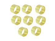 Tailoring Sewing Reeded Needle Hole Thimble Ring Gold Tone 10pcs