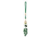 Clear Bottle Pendant Faux Beads Tassels Car Hanging Decoration Green
