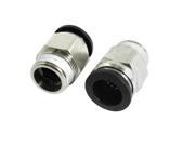 Pneumatic Fittings 12mm Tube to 3 8BSP Male Straight Connector Convertor 2 Pcs