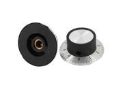 2 Pcs 37mm x 15mm Potentiometer Rotary Switch Volume Digital Knob Cap Black