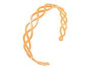 Unique Bargains Ladies 5.5 High Orange Plastic Wavy Rhombus Hole Trim Headband
