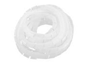PC Cinema TV Cable Wire Wrap Spiral Wrapping Band Clear White 14mm 5M