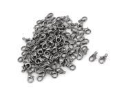 Unique Bargains 100 x Gark Gray 10mm Lobster Claw Clasps Buckles Chain Bangle Fasteners