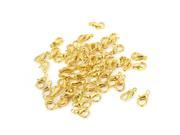 Unique Bargains 50 Pcs 10mmx5mm Gold Tone Lobster Trigger Claw Clasps Jewelry Findings