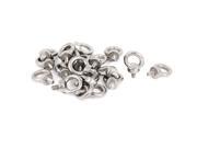 M6 x 11mm Metric Thread Machinery Shoulder Lifting Eye Bolt 20Pcs