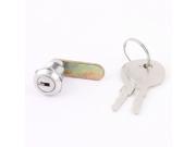 12mm Cylinder Head Diameter Silver Tone Sliding Door Plunger Lock Micro Keys