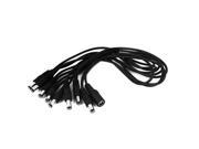 Unique Bargains Guitar 8 Way Effect Pedal Daisy Chain Power Supply Cables Splitter Cable Black