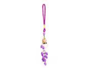 Unique Bargains Nylon Stripe Purple Plastic Beads Linked Calabash Pendant Auto Hanging Ornament