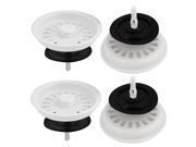 Unique Bargains 4 Pcs Drain Replacement Sink Strainer Stopper for Residue Filtering