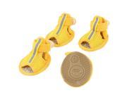 Unique Bargains 2 Pair Pet Dog Chihuahua Foot Pretect Netty Shoes Boots Booties Yellow Size S