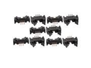 10 Pcs 2.54mm Pitch 8 Pins Dual Rows Right Angle IDC Box Connector Headers