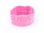 Unique Bargains Bathing Fringe Bang Holder Stretchy Headband Hair Band Pink for Lady