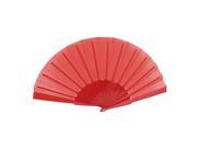 Unique Bargains Wedding Party Gift Plastic Rib Chinese Style Handheld Folding Hand Fan Red