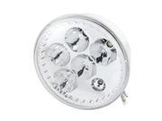Unique Bargains Silver Tone Metal Shell White 6 LED Head Light Fog Lamp for Motorcycle