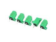 Unique Bargains 5 pcs Green 25W 6.8 Ohm Chassis Mounted Aluminum Shell Clad Resistors