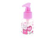Unique Bargains Travel Cosmetic Skin Care Heart Print Hand Press Bottle Pink Clear 60ML