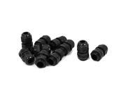 10 Pcs Black Waterproof Cable Fixing Connect Cord Glands Joint Connector M18x1.5