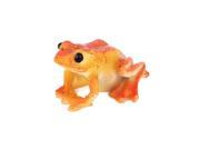 Unique Bargains Aquarium Fish Tank Ornament Plastic Simulated Frog Shaped Decoration Orange