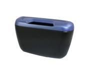 Unique Bargains Black Blue Plastic Compact Trash Can Garbage Bin for Car Auto