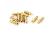 M3x11mm 4mm Male to Female Thread 0.5mm Pitch Brass Hex Standoff Spacer 10Pcs