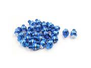 Unique Bargains 25 Pcs Blue Smile Face Print License Plate Bolt Screws 24mm x 8mm for Motorcycle