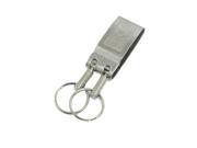 Unique Bargains Unique Bargains Silver Tone Stainless Steel 2 Rings Key Holder Keying Ddtfo