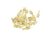20 Pcs Gold Tone Brass Crimp Terminal 6.7mm Female Spade Connectors