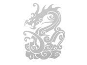 Unique Bargains Silver Tone Dragon Shaped Plastic Sticker Decal for Motorcycle Car Decor