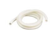 25mm x 21mm Dia Beige Corrugated Wire Cable Tube Conduit Pipe Hose Tubing 8Ft