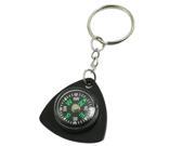 Unique Bargains Unique Bargains 0.9 Dia Metal Ring Keys Holder Black Compass Keychain Keyring
