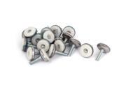 M6x24mm Adjustable Thread 29mm Base Screw On Furniture Glide Leveling Feet 18Pcs