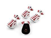 Unique Bargains 2 Pair Zipper Closure Mesh Style Paw Printed Pet Dog Cat Red White Shoes S